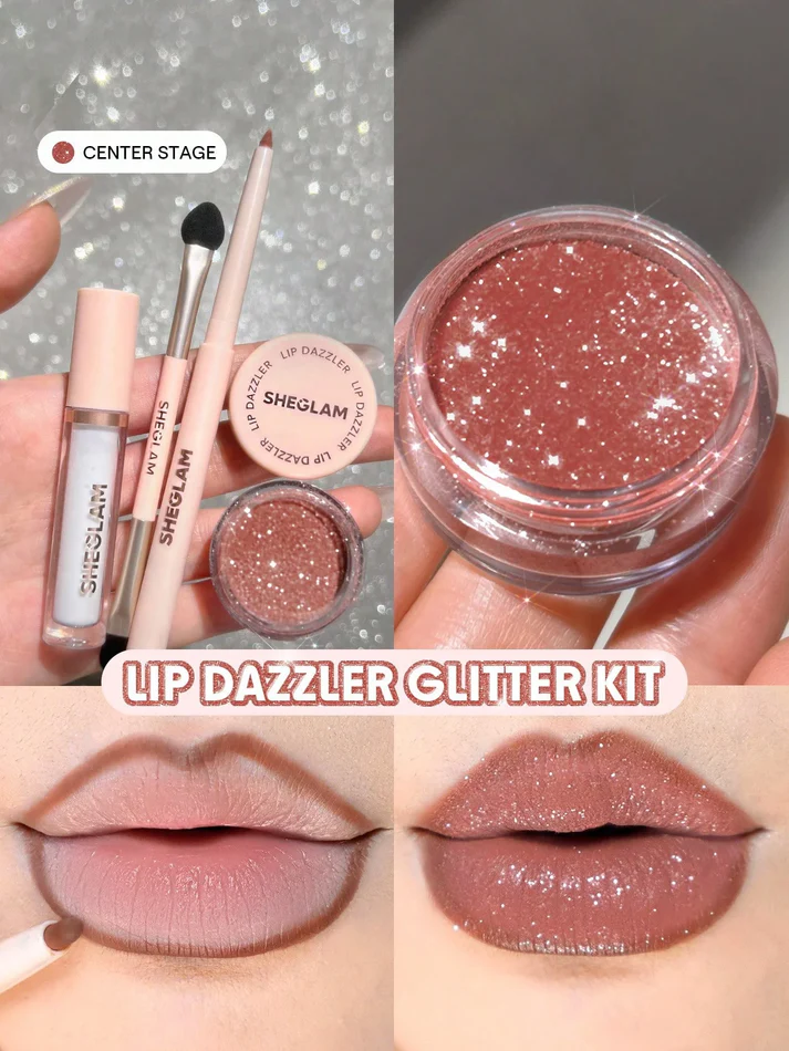Sheglam Lip Dazzler Glitter Kit 4 in 1