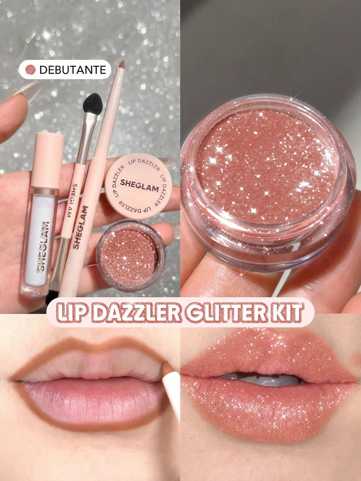 Sheglam Lip Dazzler Glitter Kit 4 in 1