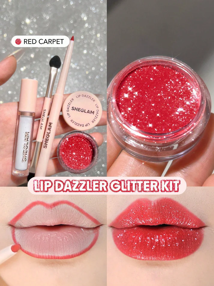 Sheglam Lip Dazzler Glitter Kit 4 in 1
