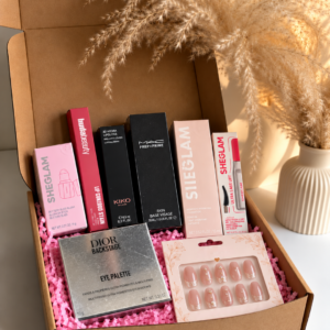 All in one Bundle. Sheglam Foundation + M.A.C Primer + Sheglam Mascara + Huda Lip Contour + Dior Eyeshadow/Highlighter Pallet + Sheglam/Rare Beauty Blush + Any Lipgloss.